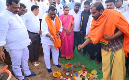 ఇంటిగ్రేటెడ్ స్కూల్ కు భూమి పూజ చేసిన ఎమ్మెల్యే