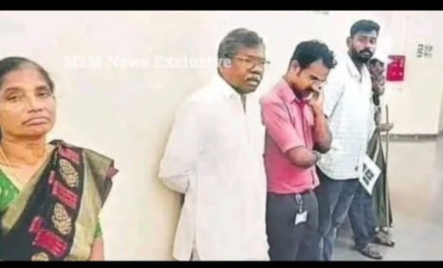 కంటి పరీక్ష కోసం క్యూలైన్ లో మాజీ ఎమ్మెల్యే గుమ్మడి