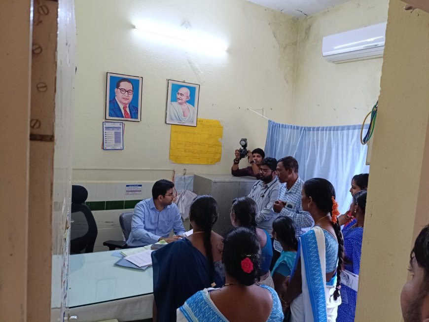 ప్రాథమిక ఆరోగ్య కేంద్రం  ని ఆకస్మిక తనిఖీ కలెక్టర్