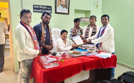 ధర్మ సమాజ్ పార్టీ ఆధ్వర్యంలో తహసిల్దార్ కు వినతి పత్రం అందజేత