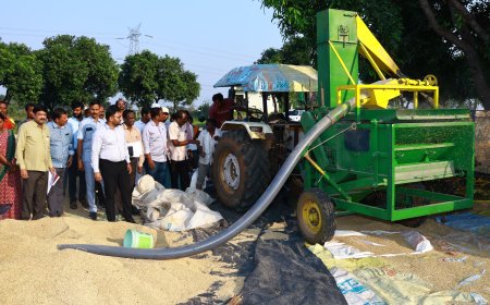 వడ్లు కొనుగోలు కేంద్రాలను తనిఖీ చేసిన కలెక్టర్