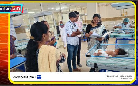 జిల్లా ఆసుపత్రిని సందర్శించిన జిల్లా వైద్య ఆరోగ్యశాఖ అధికారిని డాక్టర్ జే సంద్యా కిరణమై