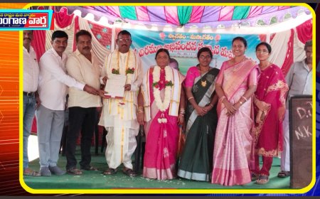 ఆజీంపేట జెడ్.పి. హెచ్.ఎస్ స్కూల్లో పదవి విరమాణ సన్మాన కార్యక్రమం 