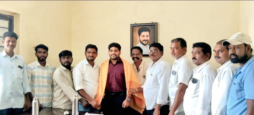 నూతన ఎంపీడీఓను సుర్ణ ఆదర్శ్ గౌడ్‌ కు పాత్రికేయుల సన్మానం