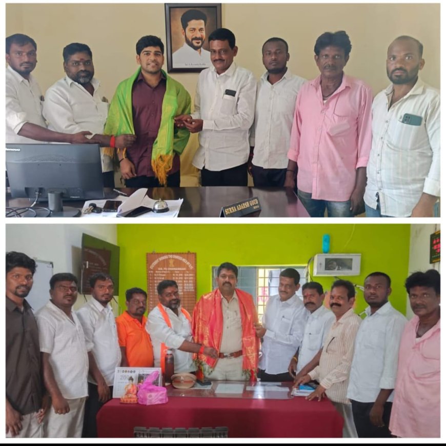 నూతన ఎసై, ఎంపీడీఓ  లను సన్మానించిన బిజెపి నాయకులు 