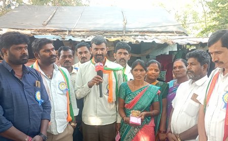 ఆశీర్వదించండి అభివృద్ధి చేస్తా గజ్జి లింగయ్య యాదవ్ కాంగ్రెస్ పార్టీ సర్పంచ్ అభ్యర్థి