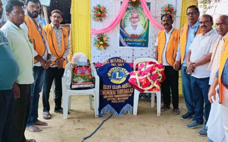 లయన్స్ క్లబ్ ఆధ్వర్యంలో నిత్యవసర సరుకులు పంపిణీ