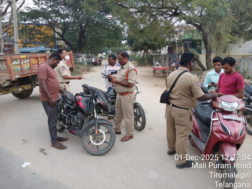 వాహనదారులకు హెచ్చరిక ఎస్ఐ వెంకటరెడ్డి