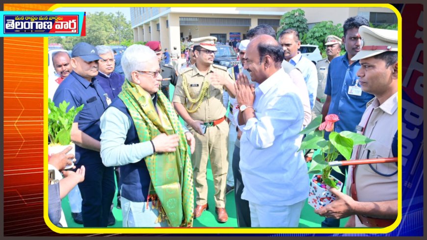 తెలంగాణ రాష్ట్ర గవర్నర్ కి స్వాగతం పలికిన  ఎమ్మెల్యే