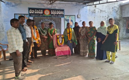 పెద్ద మారు హైస్కూల్లో సావిత్రిబాయి పూలే జయంతి వేడుకలు