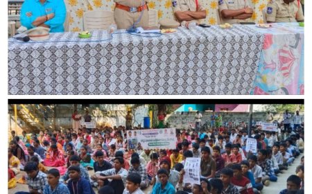 ప్రతి ఒక్కరూ రోడ్డు భద్రత చర్యలు పాటించాలి.... ఎం వి ఐ  రాజ్ మహమ్మద్