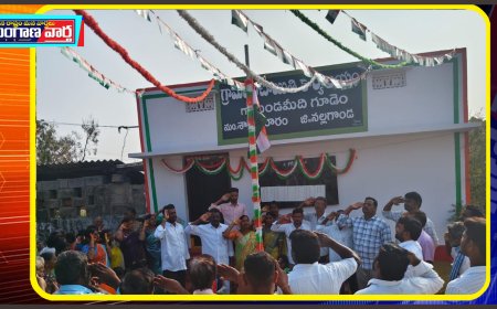 జాతీయ పతాకాన్ని ఆవిష్కరించిన సర్పంచ్