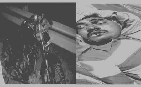 ఘోర రోడ్డు ప్రమాదం యువకుడు మృతి