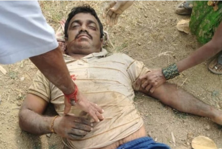 ట్రాక్టర్ మధ్యలో ఇరుక్కుని యువకుడు మృతి