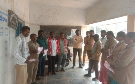 ఫిబ్రవరి 12 న జరిగే సార్వత్రిక సమ్మెలో భాగస్వాములం అవుదాం  గ్రామపంచాయతీ వర్కర్స్& యూనియన్ మండల అధ్యక్షులు తిప్పర్తి గంగరాజు