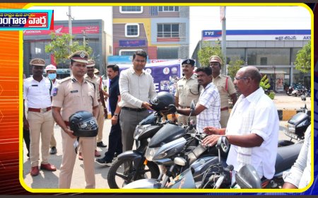 అరైవ్–అలైవ్’లో భాగంగా హెల్మెట్ అవగాహన కార్యక్రమం