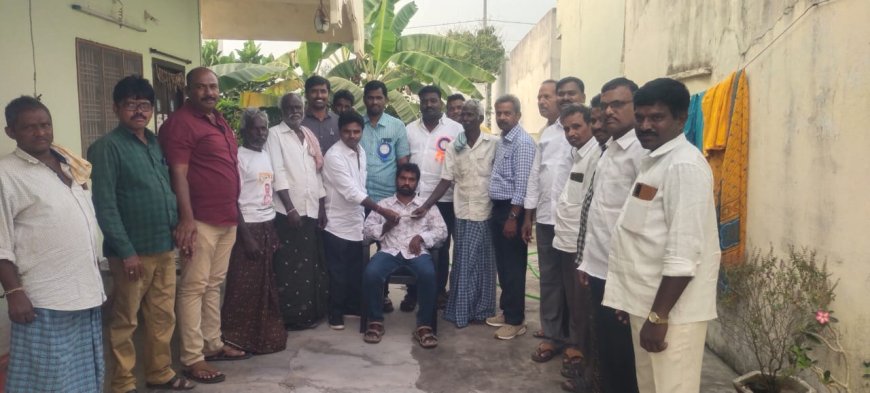 మడేలయ జయంతి సందర్భంగా రజక సంఘం 58వేల రూ"ఆర్థిక సహాయం