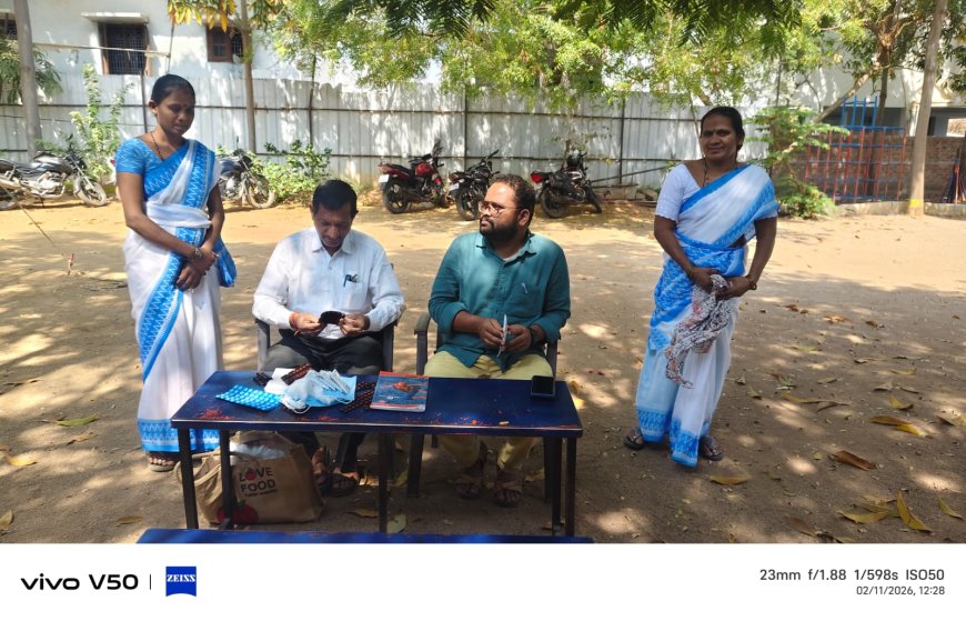 ప్రథమ చికిత్స కేంద్రమును తనిఖీ చేసిన జిల్లా NCVBDC ప్రోగ్రాం ఆఫీసర్.