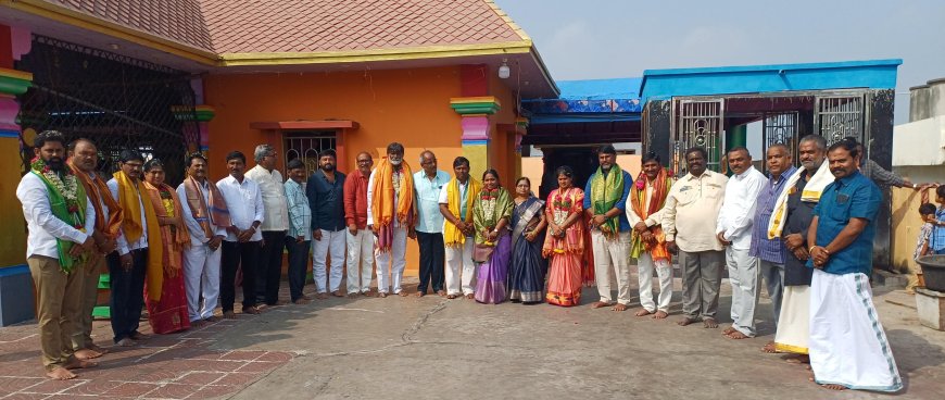 శ్రీ అయ్యప్ప స్వామి దేవాలయంను సందర్శించిన నూతన సూర్యాపేట  మున్సిపల్ పాలక వర్గం