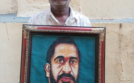 అభిమానం చాటుకున్న కళాకారుడు