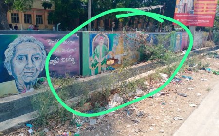 మహానీయులు సాక్షి గా పేరుకపోయిన చెత్త చెదారం, ముండ్ల పొదలు పట్టించుకోని మున్సిపాలిటీ అధికారులు