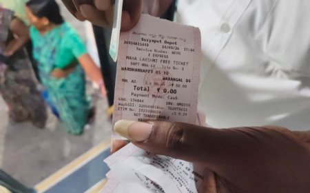 వరంగల్ టికెట్ తీసుకుని హనుమకొండ బస్టాండ్ వరకు ప్రయాణించిన మహిళ