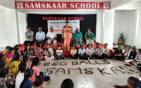 గద్వాల్‌లో సంస్కార్ పాఠశాలలో పర్యావరణ విద్య అవగాహన కార్యక్రమం.