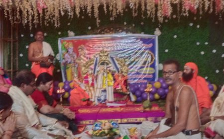 స్వామి స్థిత ప్ర జ్ఞానంద సరస్వతి స్వామి వారి పర్యవేక్షణలో నిర్వ హించిన శ్రీ సీతారాము లకళ్యాణం పట్టాభిషేకం 