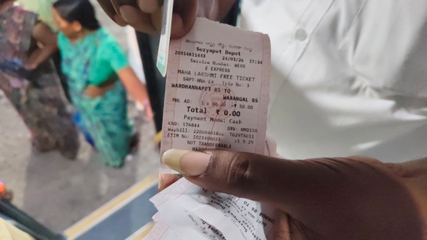 వరంగల్ టికెట్ తీసుకుని హనుమకొండ బస్టాండ్ వరకు ప్రయాణించిన మహిళ