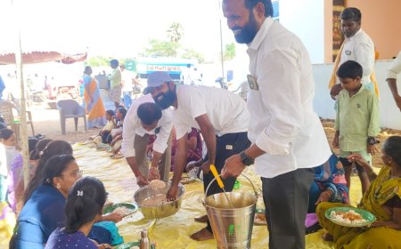 చిన్న తాండపాడు గ్రామంలో ఆశీర్వాద సభ విందు.