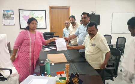 ఖమ్మం జిల్లా అడిషనల్ కలెక్టర్ శ్రీజ మేడం నీ కలిసిన""తెలంగాణ జర్నలిస్టు మీడియా యూనియన్ రాష్ట్ర కమిటీ జిల్లా కమిటీ సభ్యులు