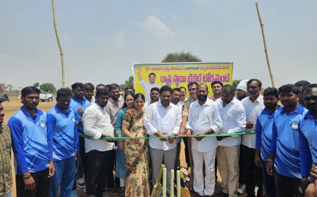 మాలిపురంలో రాష్ట్రస్థాయి క్రికెట్ టోర్నమెంట్ ప్రారంభం