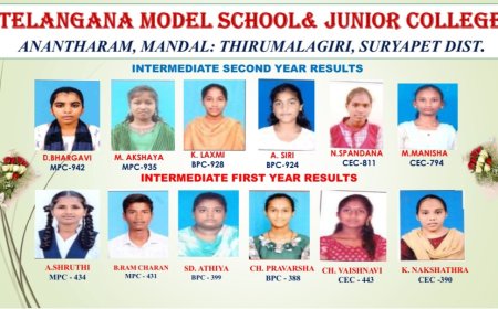 అనంతరం మోడల్ స్కూల్ విద్యార్థుల ప్రభంజనం