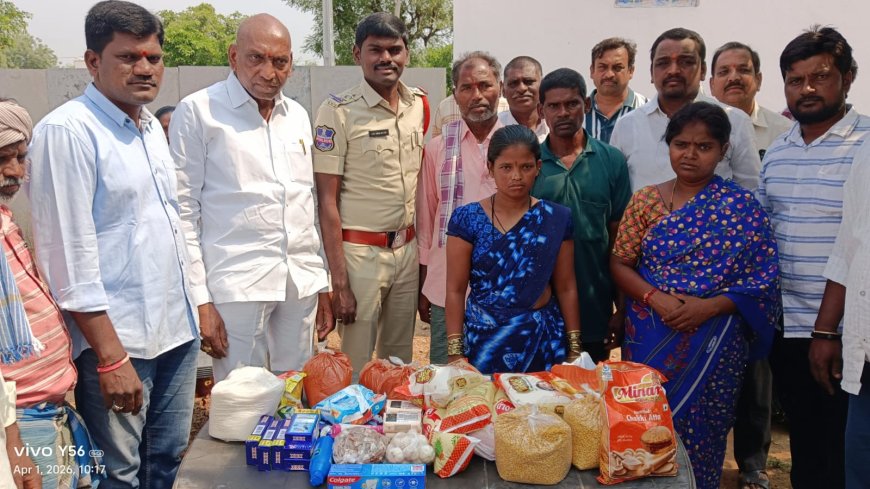 సంగాల గ్రామంలో ప్రమాదవశాత్తు గుడిసె దగ్ధం