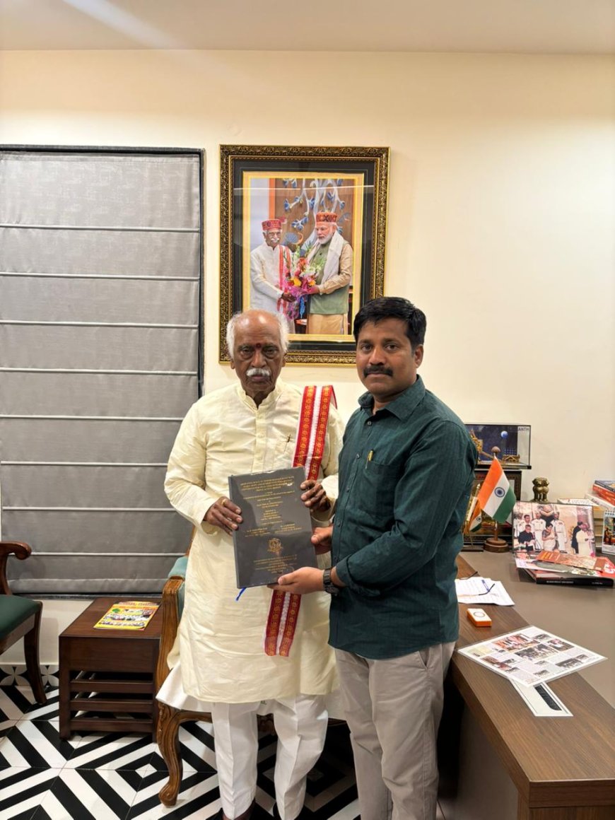 డాక్టరేట్ పట్టా పొందిన పల్లెటూరి విద్యార్థిని అభినందించిన బండారు దత్తాత్రేయ