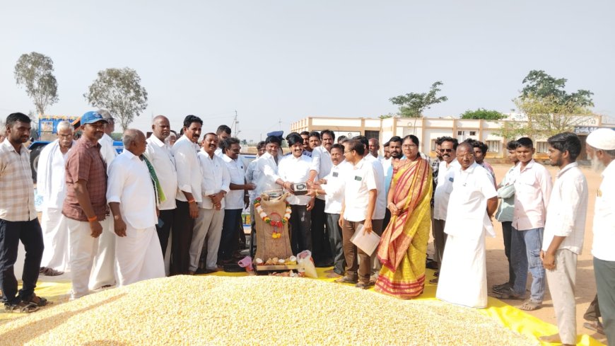 శాంతినగర్‌లో మొక్కజొన్న కొనుగోలు కేంద్రం ప్రారంభం