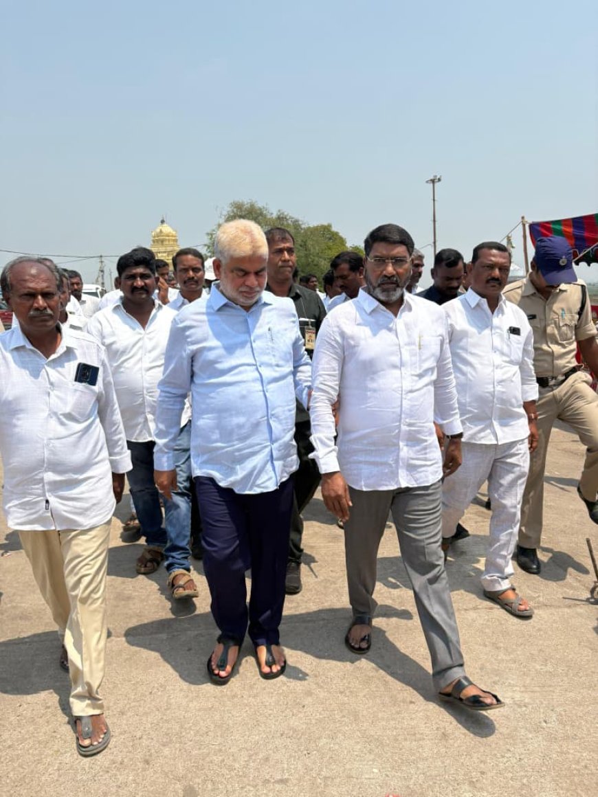 బీచుపల్లి ఆంజనేయ స్వామి దేవస్థానానికి స్పీకర్ గడ్డం ప్రసాద్ రాక..!
