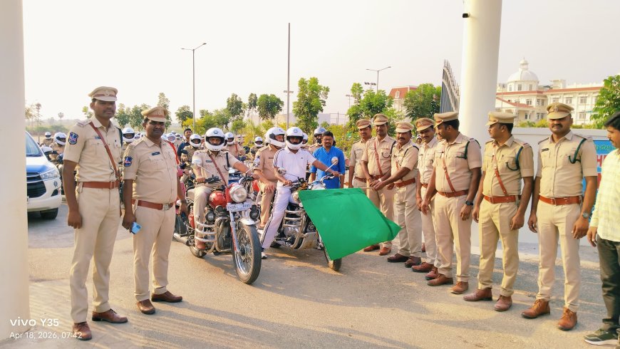 రోడ్డు భద్రతపై కదం తొక్కిన సూర్యాపేట జిల్లా పోలీస్