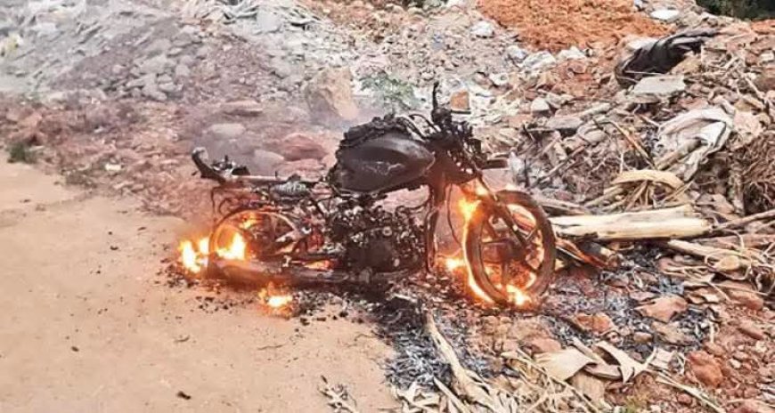 కొనిచ్చిన బైకునే తగలబెట్టిన తండ్రి