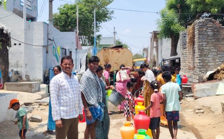 వార్డులో ట్యాంకర్ల ద్వారా మంచి నీరు సరఫరా