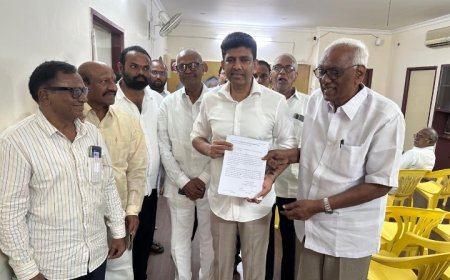కోదాడ పోస్ట్ ఆఫీస్ భవన నిర్మాణం కోసం""కేంద్ర మంత్రికి వినతి పత్రం