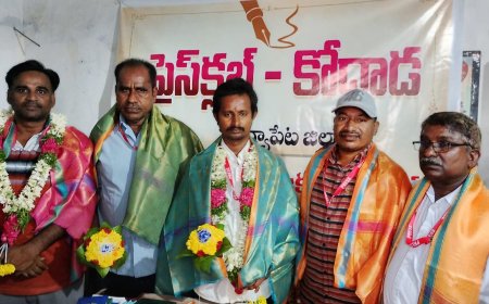 కోదాడ నియోజకవర్గ ప్రెస్ క్లబ్ అధ్యక్షుడిగా గడ్డం అంజి
