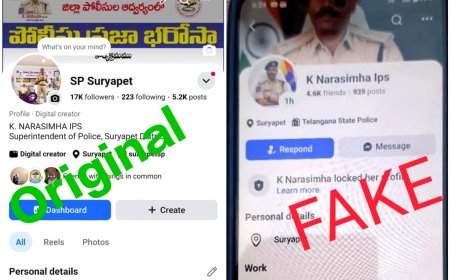 సూర్యాపేట ఎస్పి K.Narasimha IPS పేరుమీద నకిలీ ఫేస్ బుక్ అకౌంట్