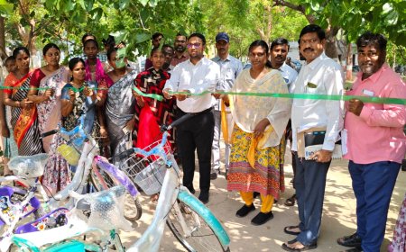 తిరుమలగిరిలో సైక్లింగ్ ప్రారంభించిన జిల్లా కలెక్టర్