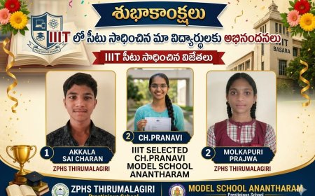 త్రిబుల్ ఐటీ బాసరకు ఎంపికైన విద్యార్థులు