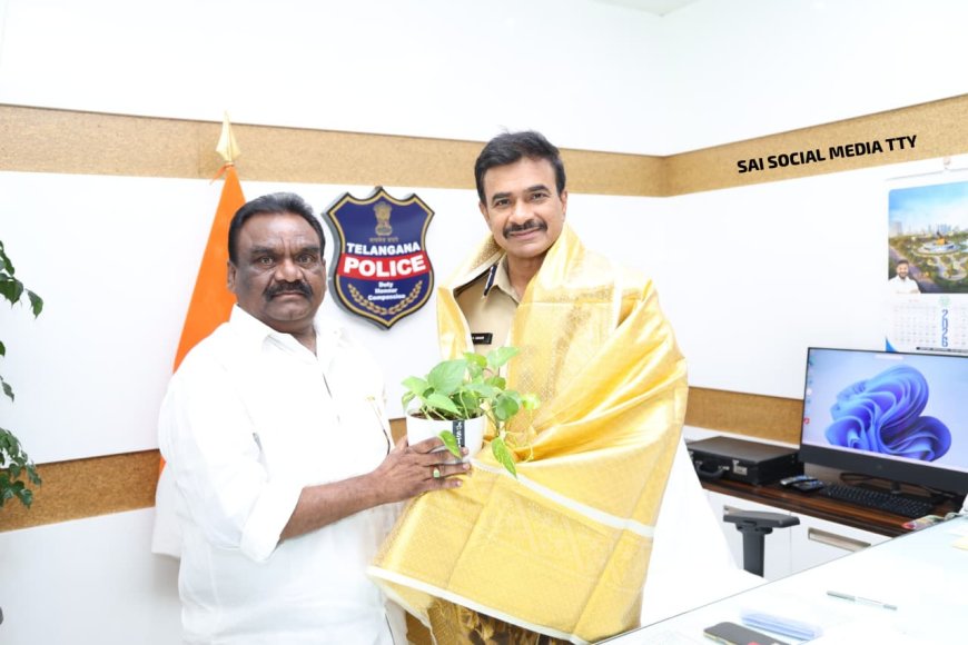 నూతన డీజీపీకి పుష్పగుచ్చం..ఎమ్మెల్యే మందుల సామేల్