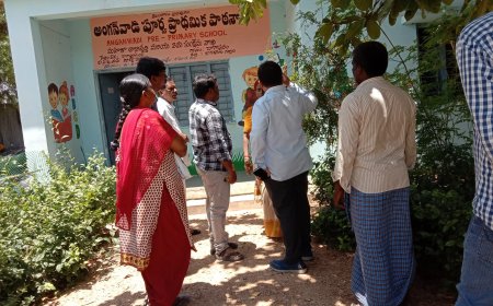 అంగన్వాడి సెంటర్ ను ఆకస్మిక తనిఖీ అడిషనల్ కలెక్టర్.