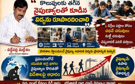 కొలువులకు తగిన నైపుణ్యాలతో కూడిన  విద్యను రూపొందించాలి
