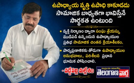 ఉపాధ్యాయ వృత్తి ఉపాధి కాకూడదు,