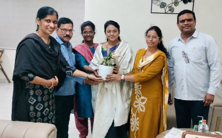 ఉద్యాన శాఖ కమిషనర్ ను కలసిన అధికారులు.